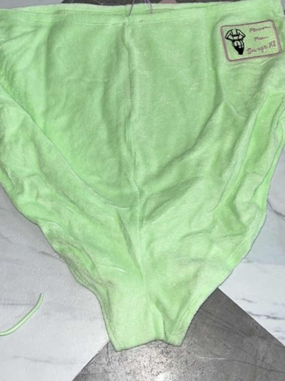 Savage X Fenty Light Lime Green Terry Bottoms M